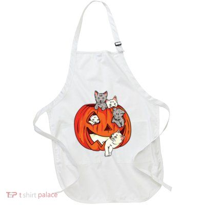 Cats Pumpkin Carved Jack O Lantern Cat Halloween Costume Apron