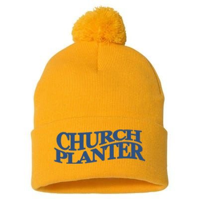 Church Planter Pom Pom 12in Knit Beanie