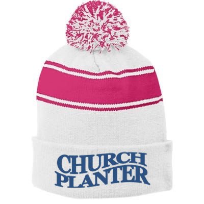 Church Planter Stripe Pom Pom Beanie