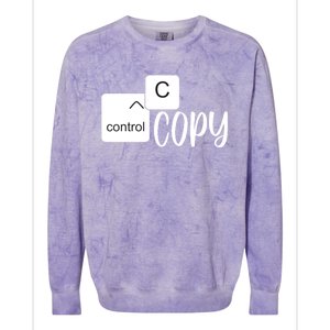 Copy Paste Ctrl C Gift Family Matching Father Daughter Son Gift Colorblast Crewneck Sweatshirt