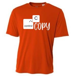 Copy Paste Ctrl C Gift Family Matching Father Daughter Son Gift Cooling Performance Crew T-Shirt