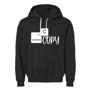 Copy Paste Ctrl C Gift Family Matching Father Daughter Son Gift Garment-Dyed Fleece Hoodie