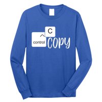 Copy Paste Ctrl C Gift Family Matching Father Daughter Son Gift Long Sleeve Shirt