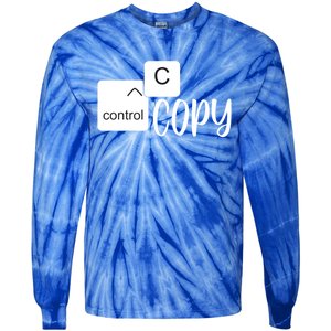 Copy Paste Ctrl C Gift Family Matching Father Daughter Son Gift Tie-Dye Long Sleeve Shirt