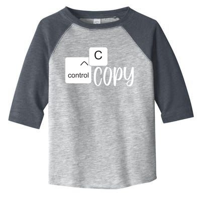 Copy Paste Ctrl C Gift Family Matching Father Daughter Son Gift Toddler Fine Jersey T-Shirt