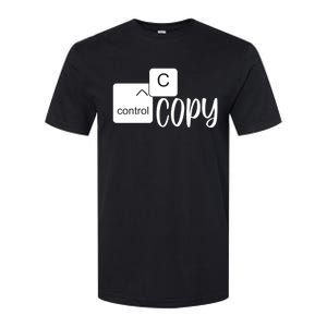 Copy Paste Ctrl C Gift Family Matching Father Daughter Son Gift Softstyle CVC T-Shirt