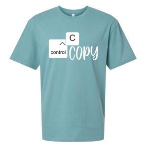 Copy Paste Ctrl C Gift Family Matching Father Daughter Son Gift Sueded Cloud Jersey T-Shirt