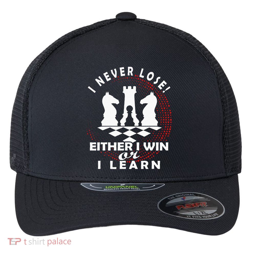 Chess Player Chess Board I Lost Never Flexfit Unipanel Trucker Cap
