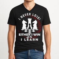 Chess Player Chess Board I Lost Never V-Neck T-Shirt