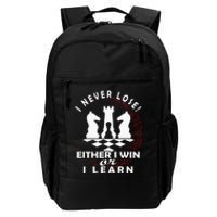 Chess Player Chess Board I Lost Never Daily Commute Backpack