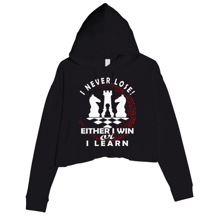 Chess Player Chess Board I Lost Never Crop Fleece Hoodie