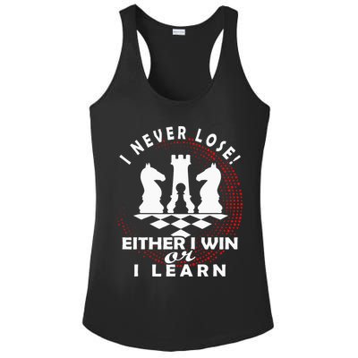 Chess Player Chess Board I Lost Never Ladies PosiCharge Competitor Racerback Tank