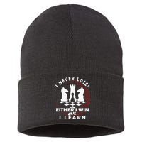 Chess Player Chess Board I Lost Never Sustainable Knit Beanie