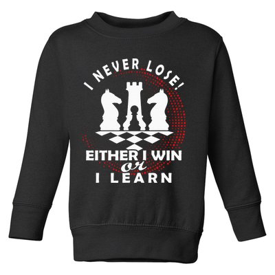 Chess Player Chess Board I Lost Never Toddler Sweatshirt