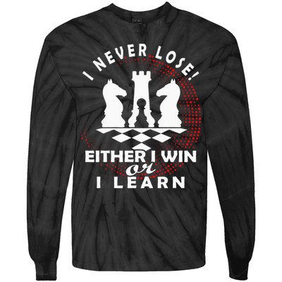 Chess Player Chess Board I Lost Never Tie-Dye Long Sleeve Shirt