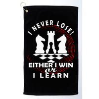 Chess Player Chess Board I Lost Never Golf Towel