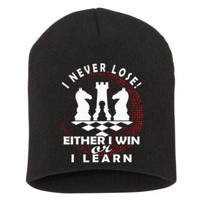 Chess Player Chess Board I Lost Never Short Acrylic Beanie