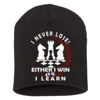 Chess Player Chess Board I Lost Never Short Acrylic Beanie