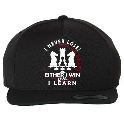 Chess Player Chess Board I Lost Never Wool Snapback Cap