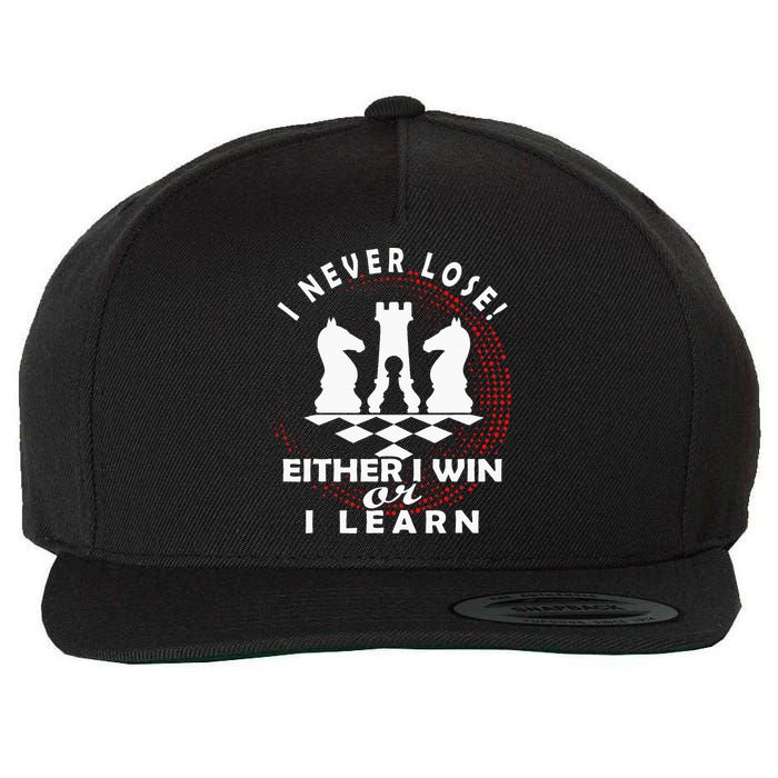 Chess Player Chess Board I Lost Never Wool Snapback Cap