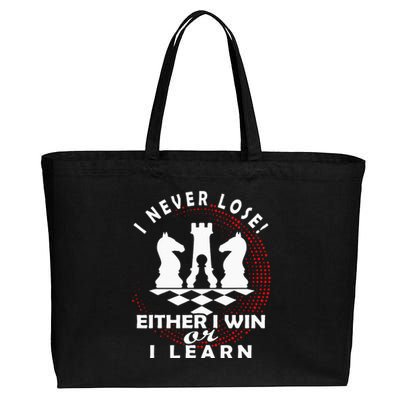 Chess Player Chess Board I Lost Never Cotton Canvas Jumbo Tote