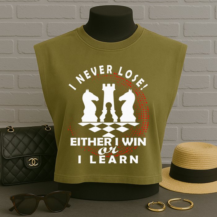 Chess Player Chess Board I Lost Never Garment-Dyed Women's Muscle Tee