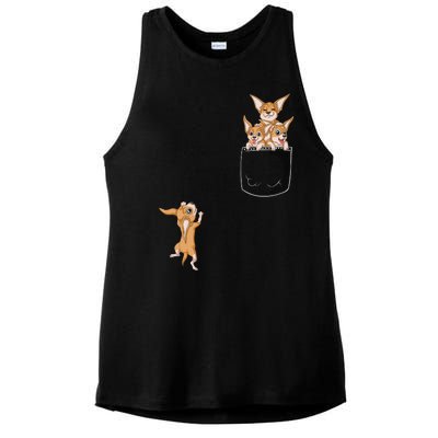 Chihuahua Pocket Ladies PosiCharge Tri-Blend Wicking Tank