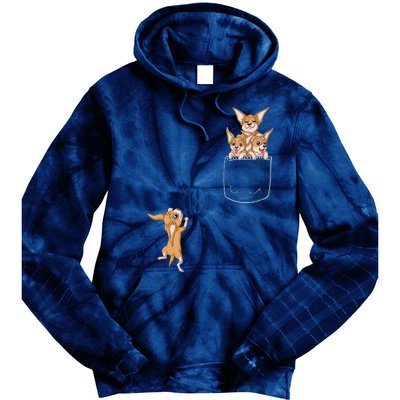 Chihuahua Pocket Tie Dye Hoodie