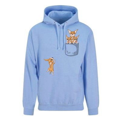 Chihuahua Pocket Unisex Surf Hoodie