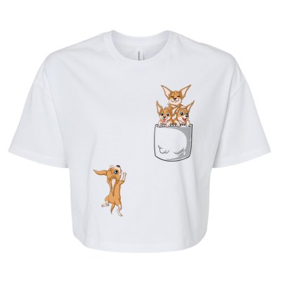 Chihuahua Pocket Bella+Canvas Jersey Crop Tee