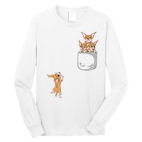 Chihuahua Pocket Long Sleeve Shirt