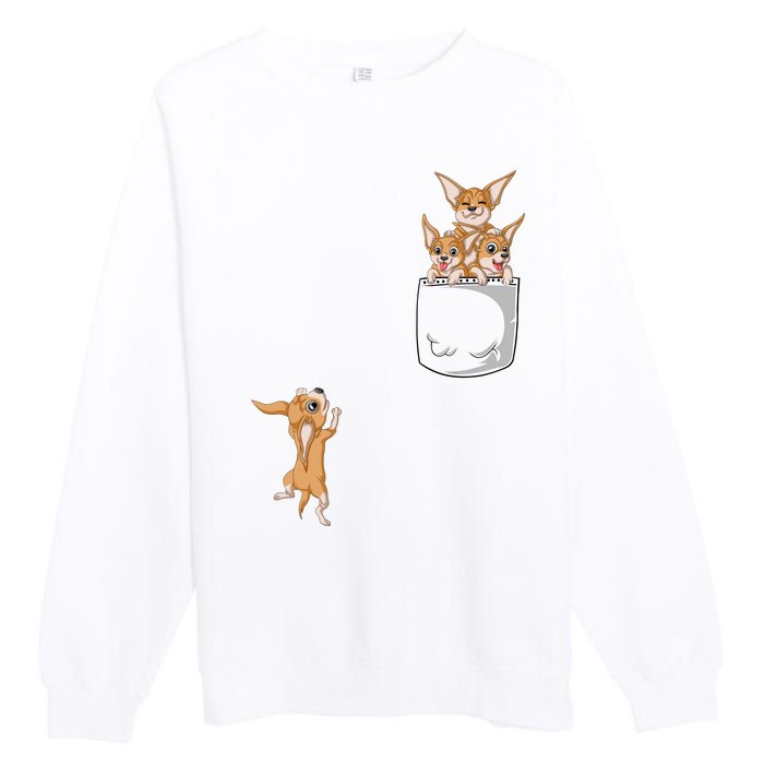 Chihuahua Pocket Premium Crewneck Sweatshirt