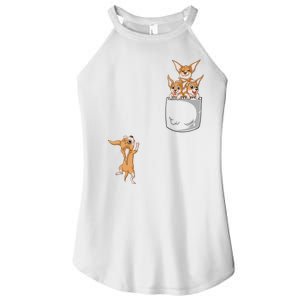 Chihuahua Pocket Women's Perfect Tri Rocker Tank