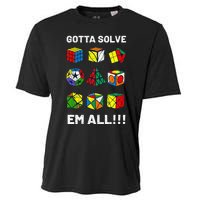 Competitive Puzzle Cube Gotta Solve Em All Speed Cubing Cooling Performance Crew T-Shirt