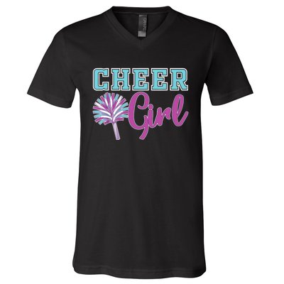 Cheerleader Practice Cheer Girl Wo Cheering Cheerleading V-Neck T-Shirt