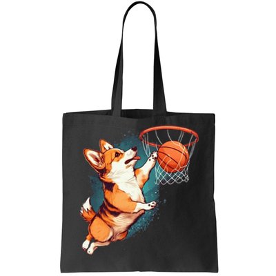 Corgi puppy Corgi Basketball for Pet Lovers Tote Bag