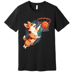 Corgi puppy Corgi Basketball for Pet Lovers Premium T-Shirt