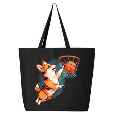 Corgi puppy Corgi Basketball for Pet Lovers 25L Jumbo Tote