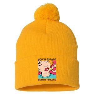 Couch Potato Pom Pom 12in Knit Beanie