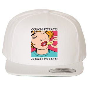 Couch Potato Wool Snapback Cap