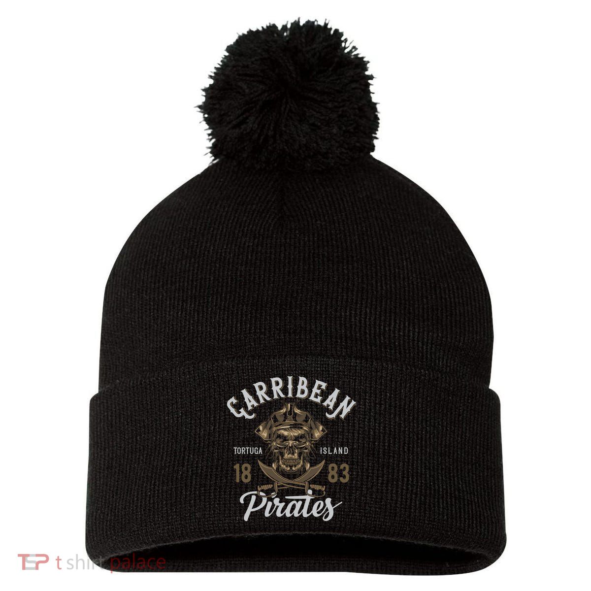 Carribean Pirates Pom Pom 12in Knit Beanie
