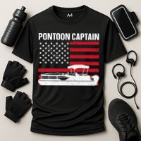 Cool Pontoon Captain Art Pontoon Boat Captain Performance Shirt
