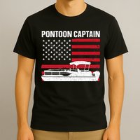 Cool Pontoon Captain Art Pontoon Boat Captain T-Shirt