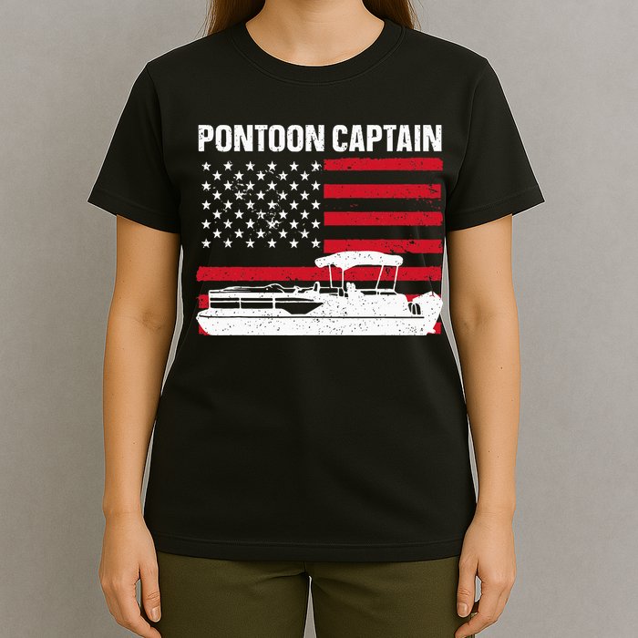 Cool Pontoon Captain Art Pontoon Boat Captain T-Shirt