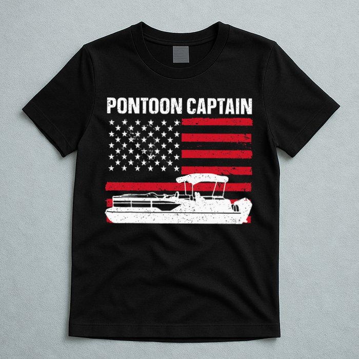 Cool Pontoon Captain Art Pontoon Boat Captain T-Shirt