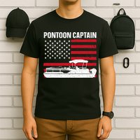 Cool Pontoon Captain Art Pontoon Boat Captain T-Shirt