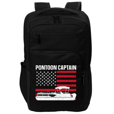 Cool Pontoon Captain Art Pontoon Boat Captain Impact Tech Backpack