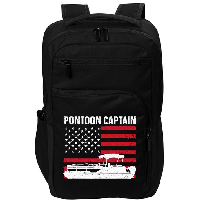 Cool Pontoon Captain Art Pontoon Boat Captain Impact Tech Backpack