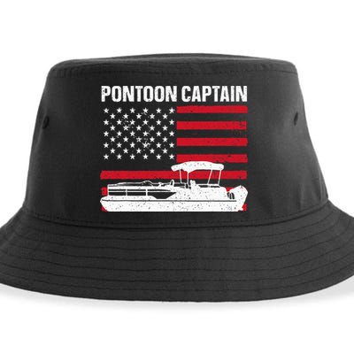 Cool Pontoon Captain Art Pontoon Boat Captain Sustainable Bucket Hat