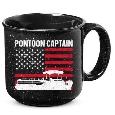 Cool Pontoon Captain Art Pontoon Boat Captain 15oz Campfire Ceramic Mug